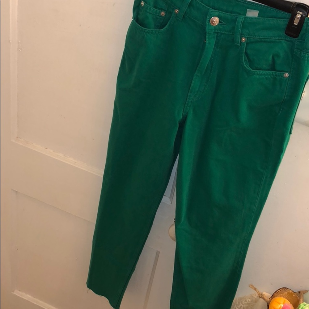 Green H&M jeans